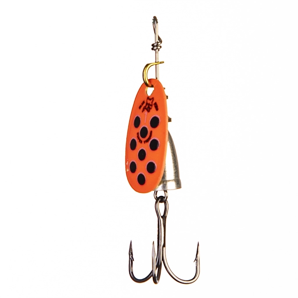 Rapala Blue Fox Vibrax Hot Pepper Spinner - Orange Black Silver