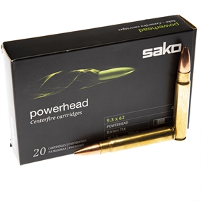 Sako Powerhead Riffelpatroner - Kal. 9.3x62 - TSX