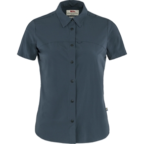 Fjällräven High Coast Lite Shirt SS W - Dameskjorte - Navy