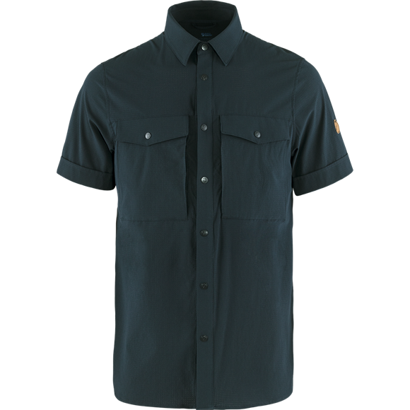 Fjällräven Abisko Trekking Shirt SS M - Herreskjorte - Dark Navy