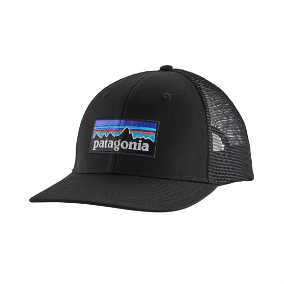 Patagonia P-6 Logo Trucker Kasket - Black - One Size