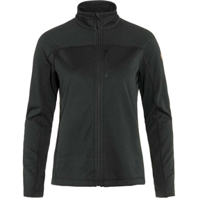 Fjällräven Abisko Lite Fleece Jacket W - Dame Fleecetrøje - Sort