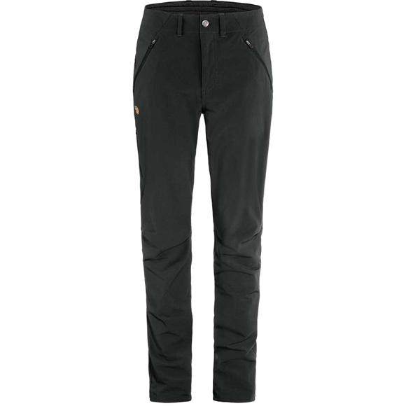 Fjällräven Abisko Trail Stretch Trousers W - Regular - Damebukser - Sort