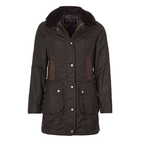 Barbour Bower Wax Jacket - Damejakke - Olive