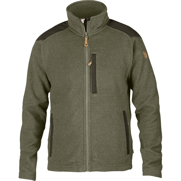 Fjällräven Buck Fleece M - Herre fleecetrøje - Laurel Green-Deep Forest