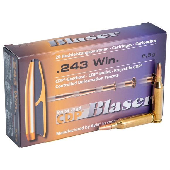 Blaser Riffelpatroner - Kal. 243 Win.