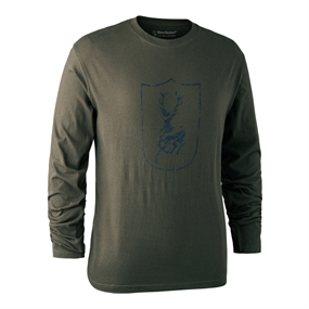 Deerhunter Logo T-shirt med lange ærmer - Herre - Bark green