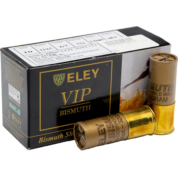 Eley VIP Bismuth Jagtpatroner - Kal. 12-65 - 10 stk