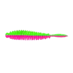 Skull Gear Flexibait Fat Worm 5 Stk. - Pink/Green - Garlic