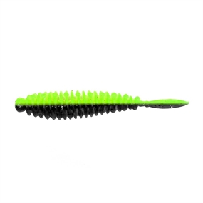Skull Gear Flexibait Fat Worm 15 Stk. - Chartreuse/Black - Fish Pellet