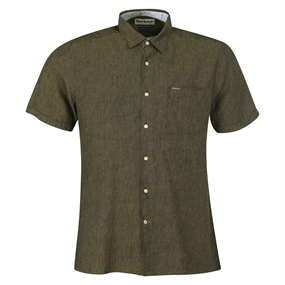 Barbour Frankwell Tailored Short Sleeved Shirt - Herreskjorte - Olive
