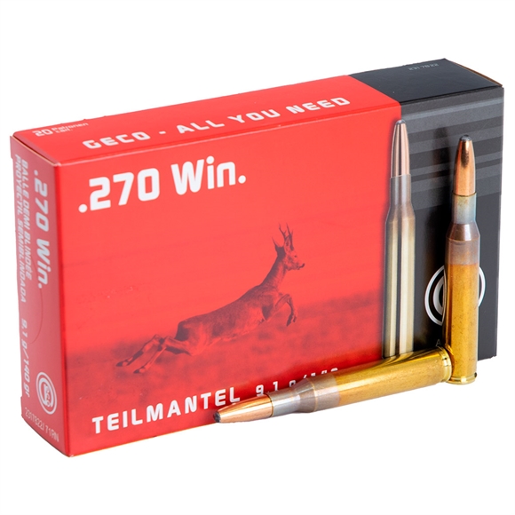 Geco Teilmantel Softpoint Riffelpatroner - Kal. 270 Win.