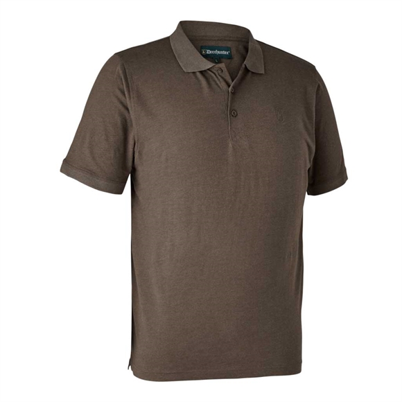 Deerhunter Gunnar Poloshirt - Herre - Brown Leaf melange