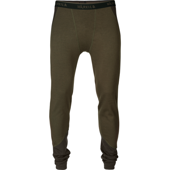 Härkila Base Warm long johns - Herre underbukser - Willow green/Shadow brown