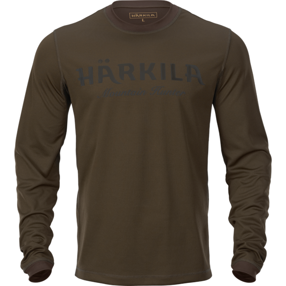 Härkila Mountain Hunter L/S t-shirt - Herre - Hunting green/Shadow brown - L