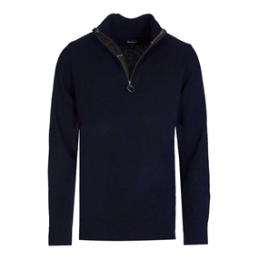 Barbour Holden Half Zip Strik - Herre - Navy - L