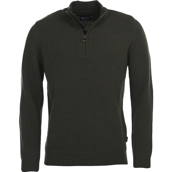 Barbour Holden Half Zip Strik - Herre - Olive Marl