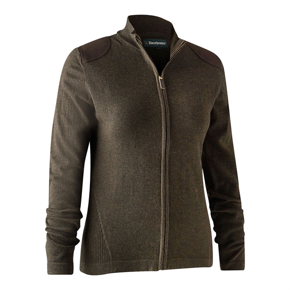 Deerhunter Lady Darlington Strikcardigan - Dame - Dark Elm