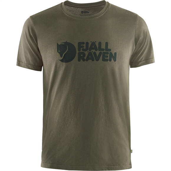 Fjällräven Logo T-Shirt M - Herre - Dark Olive - L