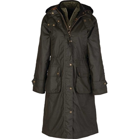 Barbour Long Cannich Wax W Jakke - Dame - Olive - 40