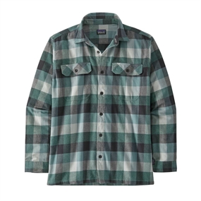 Patagonia M's L/S Organic Cotton MW Fjord Flannel Skjorte - Herre - Nouveau Green