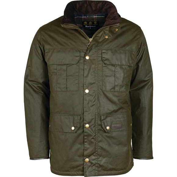 Barbour Malcolm Wax Jacket - Herrejakke - Archive Olive