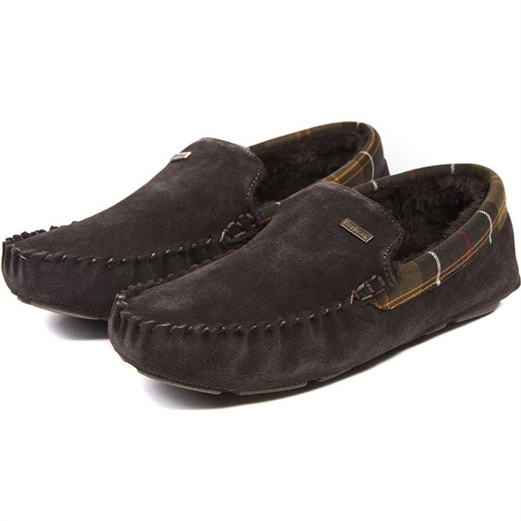 Barbour Monty Slippers - Hjemmesko - Herre - Brown Suede