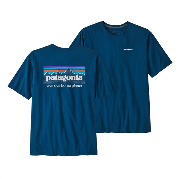 Patagonia M\'s P-6 Mission Organic T-shirt - Herre - Lagom Blue