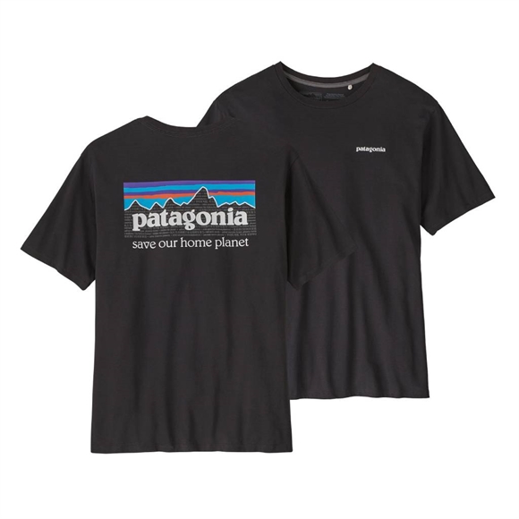 Patagonia M\'s P-6 Mission Organic T-shirt - Herre - Ink Black