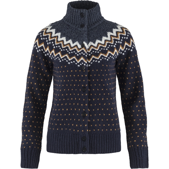 Fjällräven Övik Knit W Cardigan - Damestrik - Dark Navy