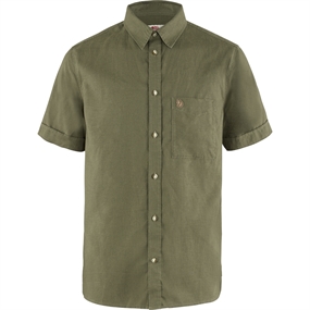 Fjällräven Övik Travel Shirt SS M - Herreskjorte - Grøn