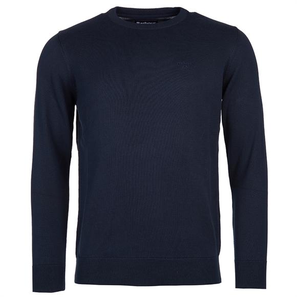 Barbour Pima Cotton Crew Neck - Herrestrik - Navy