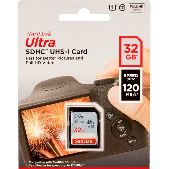 32 GB SanDisk Ultra - SDHC UHS-I Kort 