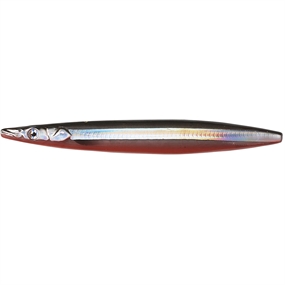 Savage Gear Line Thru Sandeel - Black/Red UV - 15 g - 11 cm