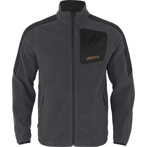 Härkila Venjan fleece jakke - Herre - Black/Grey