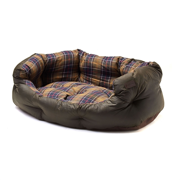 Barbour Wax/Cotton Dog Bed - Hundeseng - Classic/Olive - 35"